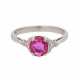 Ring mit feinem pinkfarbenen Saphir - photo 1