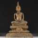 EINE SITZENDE FIGUR VON BUDDHA AUS BRONZE - photo 1