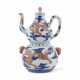 AN IRON-RED DECORATED BLUE AND WHITE ‘DRAGON’ WARMING EWER AND COVER - фото 1