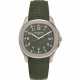 PATEK PHILIPPE, REF. 5168G-010, AQUANAUT, A FINE 18K WHITE GOLD CUSHION-SHAPED WRISTWATCH WITH DATE AND “KHAKI GREEN” DIAL - photo 1