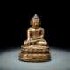 Bronze des Buddha Shakyamuni auf einem Lotusthron - Foto 1