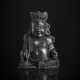 Bronze des sitzenden Budai neben seinem Sack und Gebetskette - photo 1