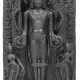 Feine Stele aus grauem Schiefer mit Darstellung des Vishnu - фото 1