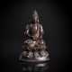 Bronze des Buddha auf einem Lotus - photo 1