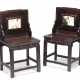 Paar Stühle aus 'Hongmu' mit 'Dreamstone'-Einlagen - фото 1