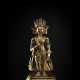 Stehender Bodhisattva aus vergoldetem Kupfer-Repoussé - фото 1