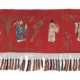 Querbehang aus Seide mit Dekor der acht daoistischen Unsterblichen auf rotem Grund - фото 1