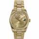 ROLEX, REF. 118238, DAY-DATE, AN 18K YELLOW GOLD WRISTWATCH WITH DAY, DATE, AND DIAMOND-SET DIAL - photo 1