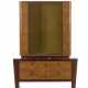 Novecento bar cabinet in briar veneer, upper part with two glass doors, lower part with four drawers. Italy, 1930s. (124x184x41.5 cm.) (defects and losses) - фото 1