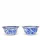 TWO BLUE AND WHITE 'FIGURAL' BOWLS - photo 1