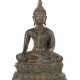 Buddha Shakyamuni Thailand, Bronze dunkel patiniert, Bu - Foto 1