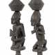 Yoruba Figuren-Paar Nigeria, Holz geschnitzt und schwar - photo 1
