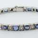 Art Déco Rivière Armband mit Saphir-Diamant-Besatz 1920 - Foto 1