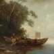 Maler des 19. Jh. ''Lesende am Boot'', Blick auf ein Se - фото 1