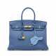 A BLEU AGATE CLÉMENCE LEATHER BIRKIN 35 WITH GOLD HARDWARE - photo 1