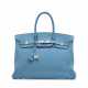 A BLEU JEAN CLÉMENCE LEATHER BIRKIN 35 WITH PALLADIUM HARDWARE - photo 1