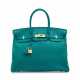 A BLEU PAON TOGO LEATHER BIRKIN 35 WITH GOLD HARDWARE - photo 1