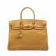 A MOUTARDE CLÉMENCE LEATHER BIRKIN 35 WITH GOLD HARDWARE - фото 1