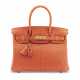 A MATTE SANGUINE ALLIGATOR BIRKIN 30 WITH GOLD HARDWARE - фото 1