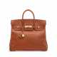 A BRIQUE CALF BOX LEATHER HAC BIRKIN 32 WITH GOLD HARDWARE - фото 1