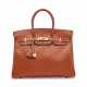 A BRIQUE CALF BOX LEATHER BIRKIN 35 WITH GOLD HARDWARE - photo 1