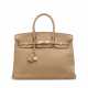 A TABAC CAMEL CLÉMENCE LEATHER BIRKIN 35 WITH GOLD HARDWARE - Foto 1