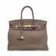 A BRÛLÉE CLÉMENCE LEATHER BIRKIN 35 WITH GOLD HARDWARE - фото 1