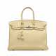 A PARCHEMIN CLÉMENCE LEATHER BIRKIN 35 WITH PALLADIUM HARDWARE - фото 1