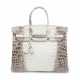 A RARE, MATTE WHITE HIMALAYA NILOTICUS CROCODILE BIRKIN 35 WITH PALLADIUM HARDWARE - Foto 1