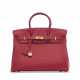 A ROUGE GARANCE CLÉMENCE LEATHER BIRKIN 35 WITH GOLD HARDWARE - photo 1