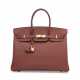 A LIMITED EDITION ROUGE H & INDIGO EPSOM LEATHER CONTOUR BIRKIN 35 WITH PALLADIUM HARDWARE - photo 1