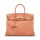 A CREVETTE CLÉMENCE LEATHER BIRKIN 35 WITH GOLD HARDWARE - photo 1