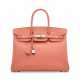 A FLAMINGO EPSOM LEATHER BIRKIN 35 WITH PALLADIUM HARDWARE - фото 1