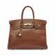 A NOISETTE CLÉMENCE LEATHER BIRKIN 35 WITH HARDWARE - Foto 1