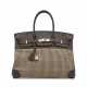 A LIMITED EDITION ÉBÈNE TOGO LEATHER & PLAID WOOL BIRKIN 35 WITH PALLADIUM HARDWARE - Foto 1