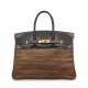 AN ÉBÈNE EVERCALF LEATHER & VIBRATO BIRKIN 35 WITH BRUSHED GOLD HARDWARE - Foto 1