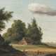 G. ten Kate um 1848 - Landschaft mit Kornfeld, Bauernhaus und Figurenstaffage - Foto 1