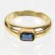 blauer Saphir Ring - Gelbgold 375 - фото 1