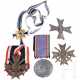 FÃ¼nf Orden und Auszeichnungen, mit Kriegsverdienstkreuz 1. Klasse 1939 ohne Schwerter und Luftschutz-Ehrenzeichen - фото 1
