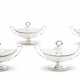 A SET OF FOUR GEORGE III SILVER SAUCE TUREENS AND COVERS - photo 1