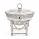 A GEORGE III SILVER TEA CADDY ON STAND - фото 1