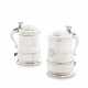 A PAIR OF GEORGE II SILVER TANKARDS - фото 1