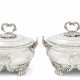 A PAIR OF REGENCY SILVER SAUCE TUREENS AND COVERS - фото 1