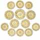 A SET OF FIVE GEORGE IV SILVER-GILT DESSERT STANDS AND EIGHT DESSERT PLATES EN SUITE - фото 1
