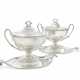 A PAIR OF GEORGE III ROYAL SILVER SOUP TUREENS, COVERS AND STANDS - photo 1