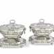 A PAIR OF GEORGE III SILVER SAUCE-TUREENS, COVERS AND STANDS - photo 1