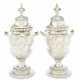 A PAIR OF GEORGE II SILVER CONDIMENT VASES - фото 1