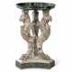 AN ITALIAN GRAND TOUR PAVONAZZETTO AND GREEN MARBLE TRIPOD TABLE INCORPORATING AN ANCIENT ROMAN TRAPEZOPHORUS - фото 1