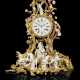 A MONUMENTAL LOUIS XV ORMOLU AND MEISSEN AND FRENCH PORCELAIN CLOCK - фото 1