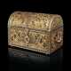 A SPANISH GOLD AND SILVER-DAMASCENED STEEL JEWEL CASKET - photo 1